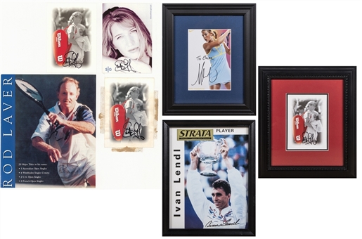 Lot of (7) Tennis Stars Signed Photographs Including a Maria Sharapova Signed Photo (Beckett PreCert)